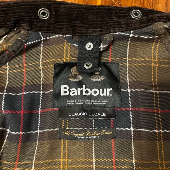 Barbour Classic Bedale Waxed Jacket Olive Size 38 - Picture 6 of 7